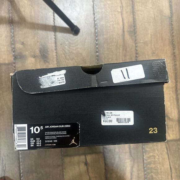 Nike Air Jordan Dub Zero White Concord Black 311046-106 Men's Size 10.5 - Picture 11 of 12